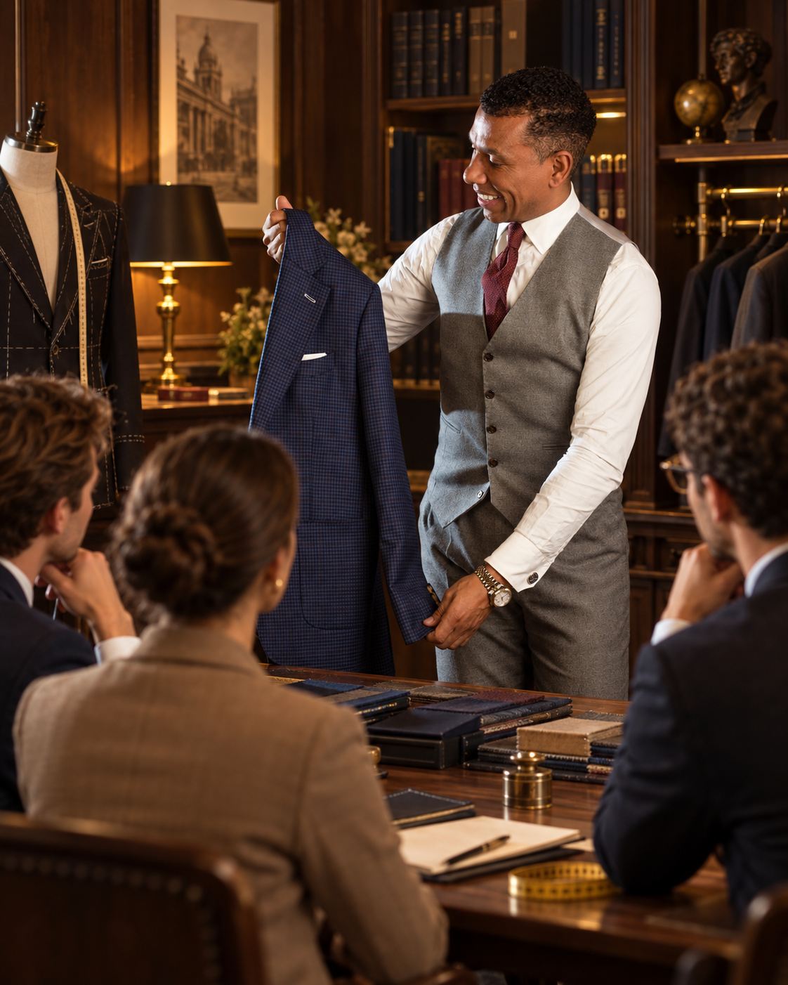 Eduardo Xavier teaching menswear and image consulting